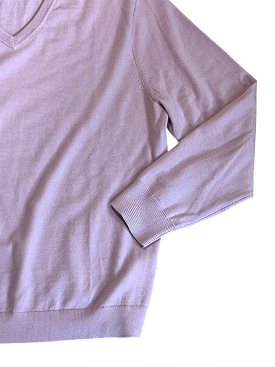 J. Crew Men’s Sz XL Pink 100% Merino WoolV-Neck Sweater - Picture 5 of 12